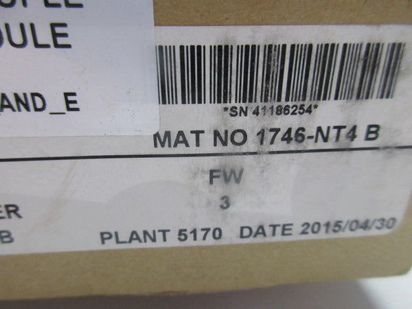 ALLEN BRADLEY 1746-NT4 SER. B F/W 3 NSMP
