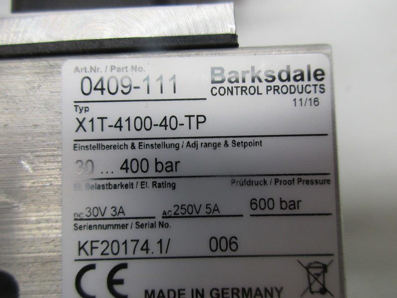 BARKSDALE 0409-111 X1T-4100-40-TP NSNP