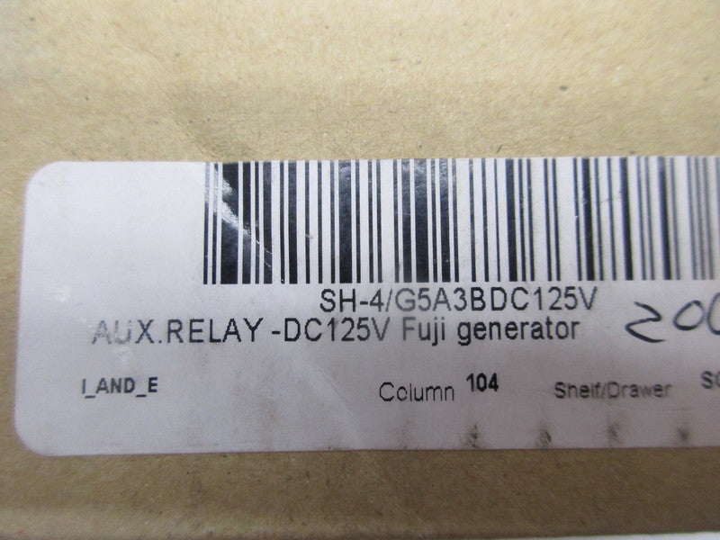 FUJI ELECTRIC SH-4/G AUXILIARY RELAY 10A 125VDC NSMP