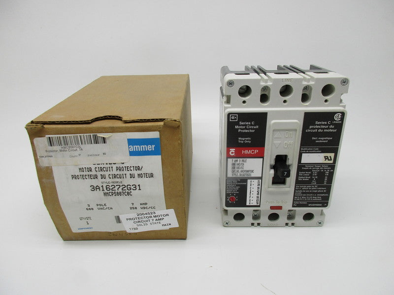 CUTLER HAMMER HMCPS007C0C SER. C 600VAC 7A NSMP