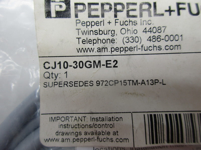 PEPPERL+FUCHS CJ10-30GM-E2 PROXIMITY SENSOR * NEW IN FACTORY BAG *