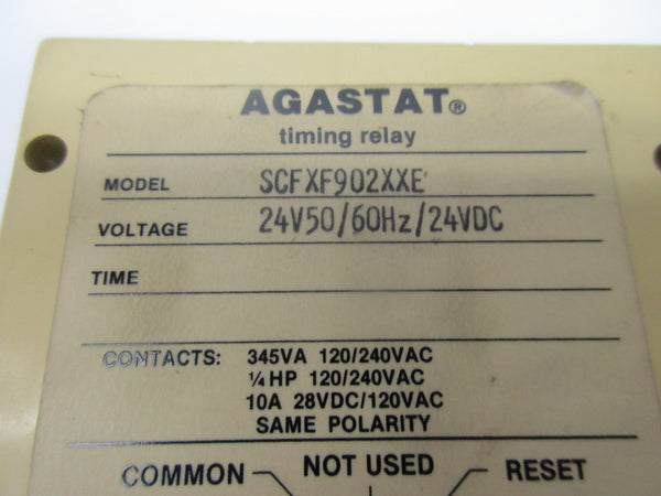 AGASTAT SCFXF902XXE TIMING RELAY 24V UNMP