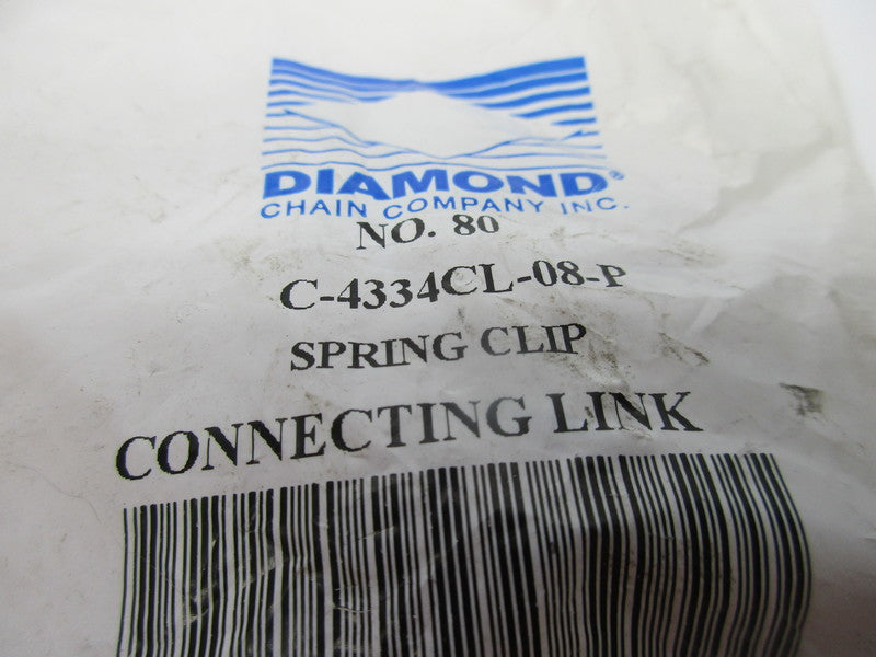 DIAMOND CHAIN C-4334CL-08-P CONNECTING LINK * NEW IN FACTORY BAG *