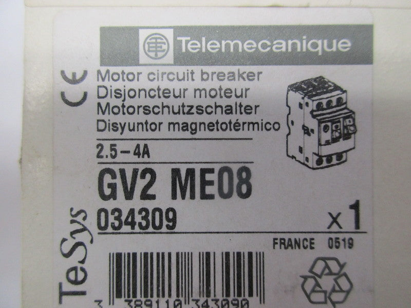 SCHNEIDER ELECTRIC GV2ME08 NSMP