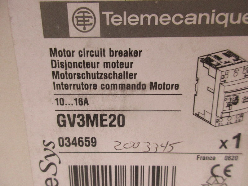 TELEMECANIQUE GV3ME20 10-16A NSMP
