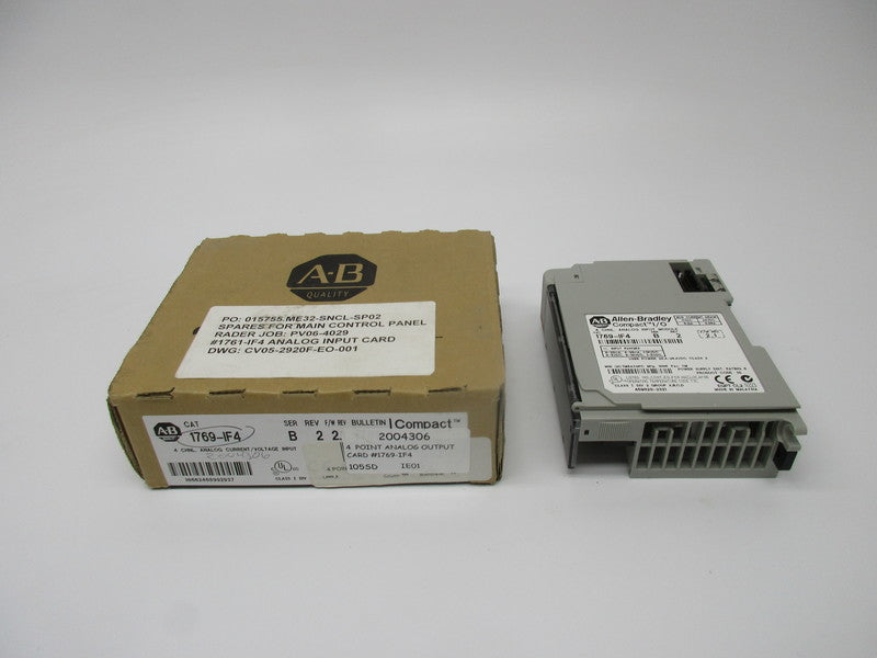 ALLEN BRADLEY 1769-IF4 SER. B F/W 2.1 24VDC 0.06A NSMP