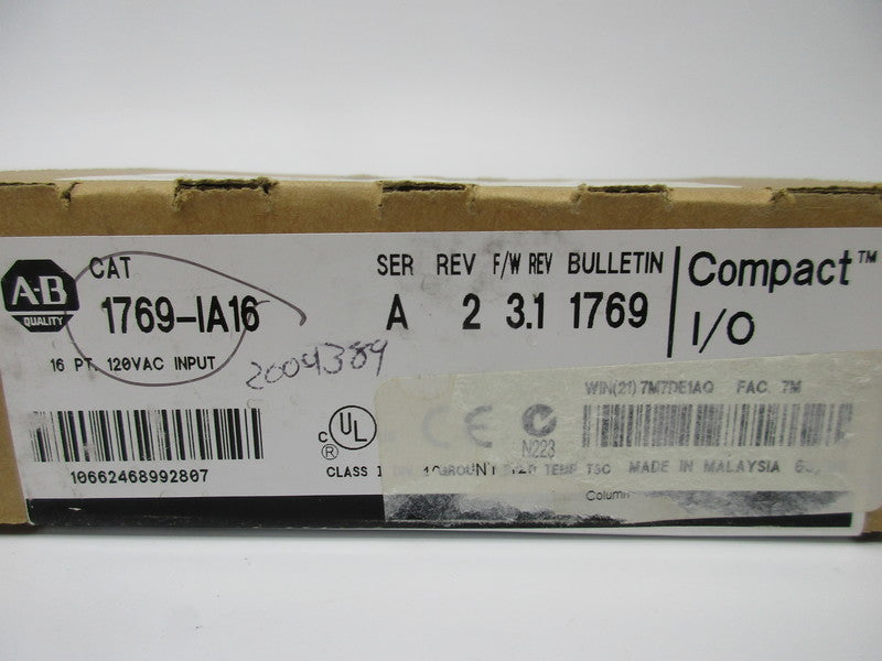 ALLEN BRADLEY 1769-IA16 SER. A F/W 3.1 NSFS