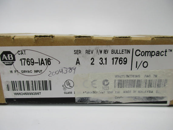 ALLEN BRADLEY 1769-IA16 SER. A F/W 3.1 NSFS