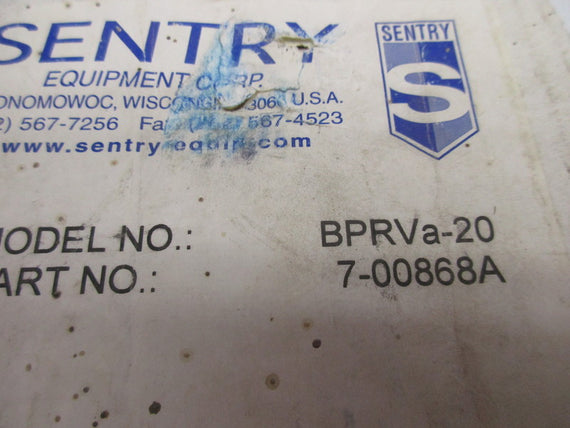 SENTRY BPRVA-20 7-00868A NSMP