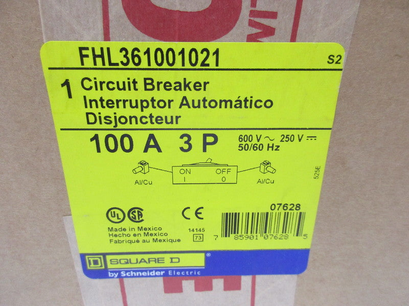 SQUARE D FHL361001021 100A 600V NSFS