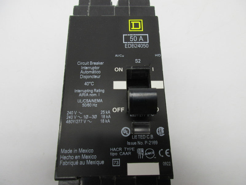 SQUARE D EDB24050 277V 50A NSMP