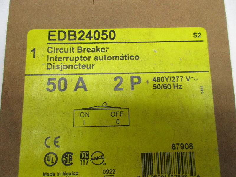 SQUARE D EDB24050 277V 50A NSMP