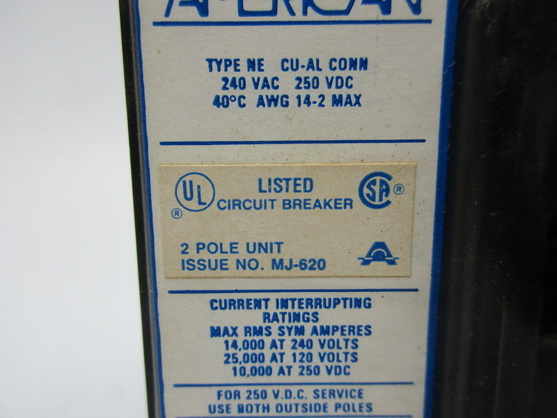 AMERICAN NE224030 30A 240VAC NSNP