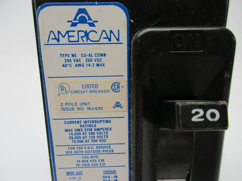 AMERICAN NE224020 20A 240VAC NSNP