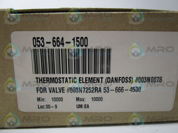 DANFOSS 003N0078 ERVICE ELEMENT WITH CAPILLARY TUBE AND SENSOR * NEW IN BOX *