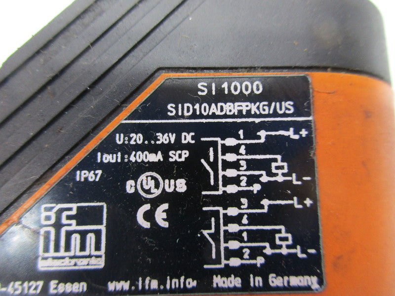 IFM EFECTOR SI1000 SID10ADBFPKG/US 20-36VDC UNMP