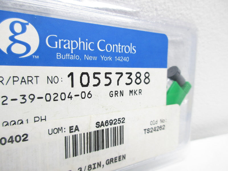 GRAPHIC CONTROLS 10557388 GREEN MARKER (PKG OF 6) * NEW IN ORIGINAL PACKAGE*