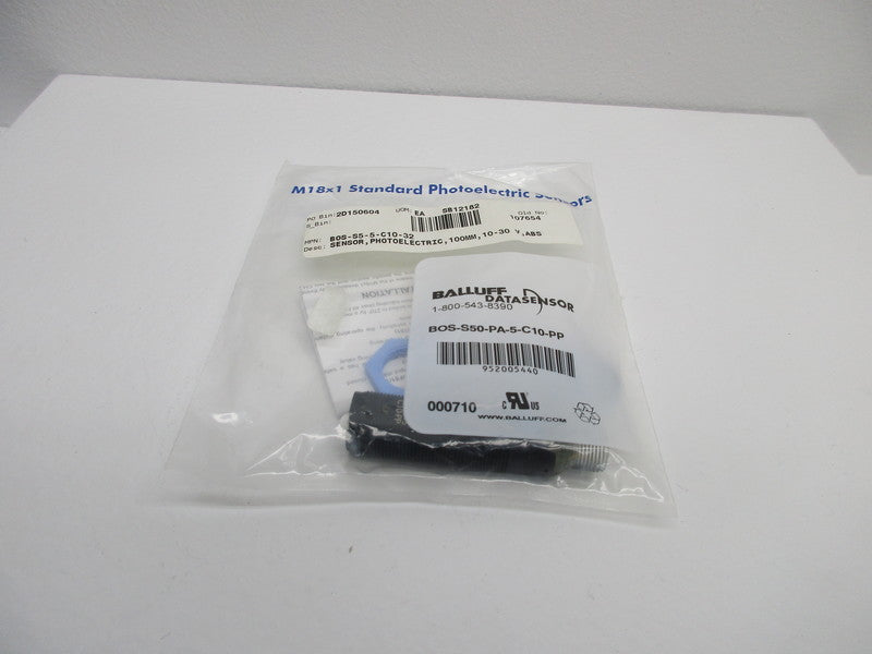 BALLUFF BOS-S50-PA-5-C10-PP PHOTOELECTRIC SENSOR * NEW IN FACTORY BAG *