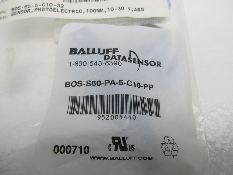 BALLUFF BOS-S50-PA-5-C10-PP PHOTOELECTRIC SENSOR * NEW IN FACTORY BAG *