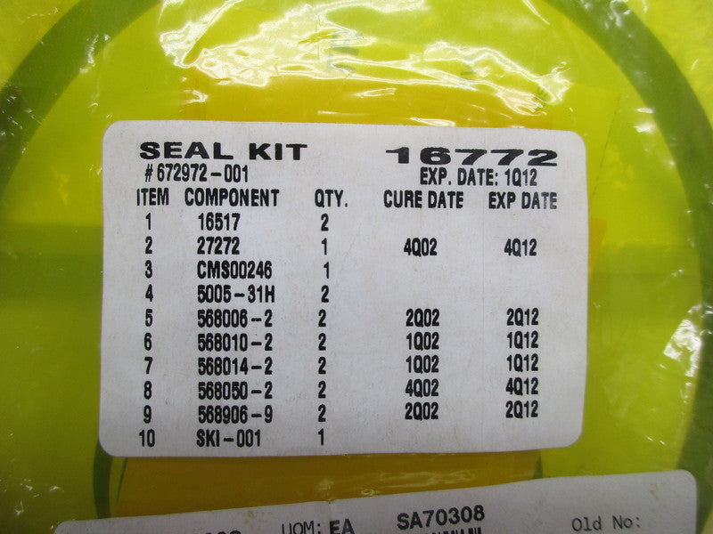HASKEL 16772 PUMP SEAL KIT * NEW IN FACTORY BAG *