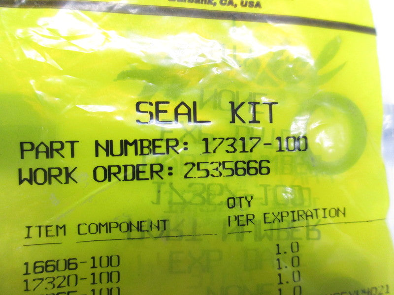 HASKEL 17317-100 SEAL KIT * NEW IN FACTORY BAG *