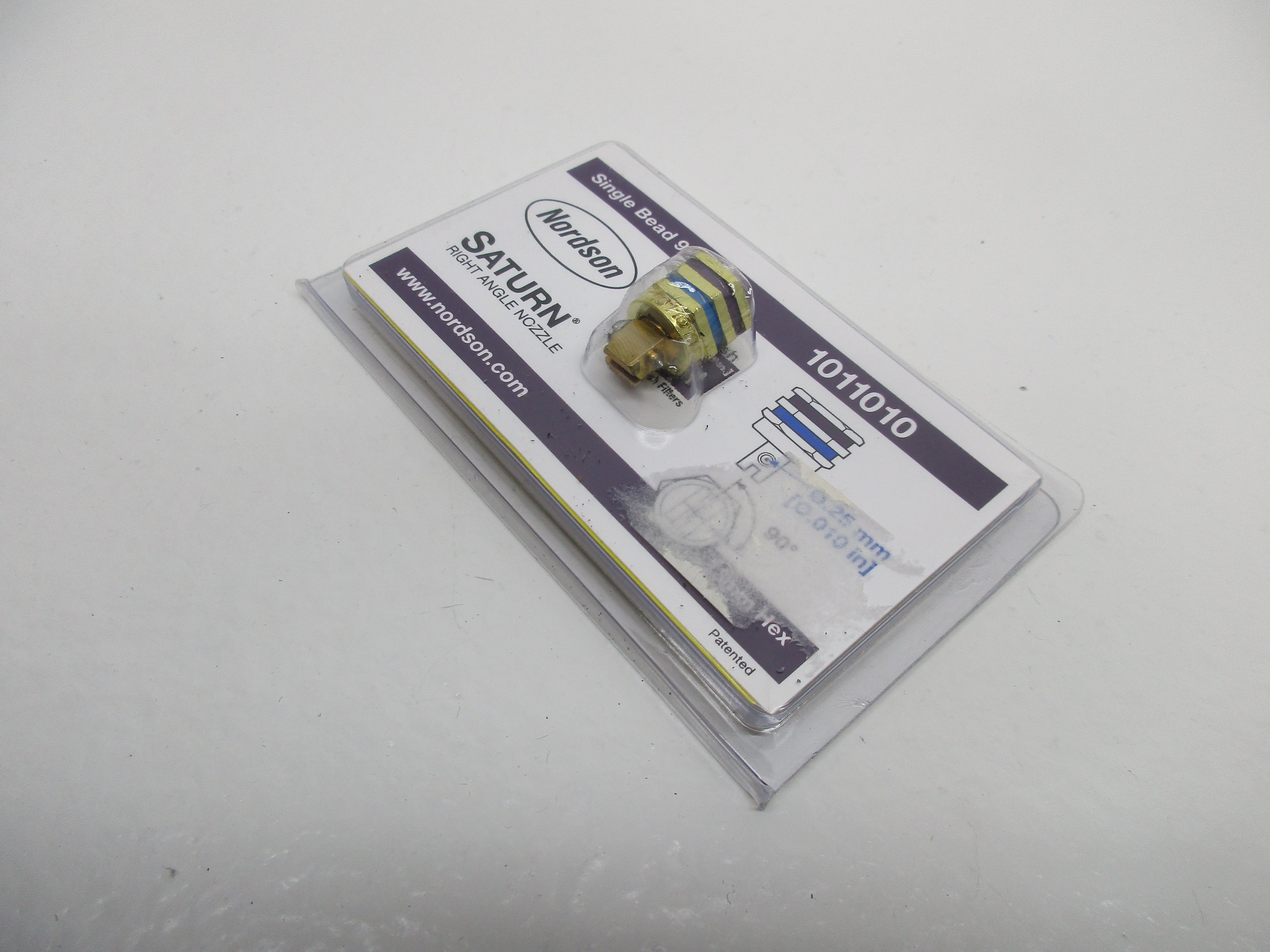 NORDSON 1011010 SATURN RIGHT ANGLE NOZZLE .25MM 90DEG * NEW IN ORIGINAL PACKAGE *