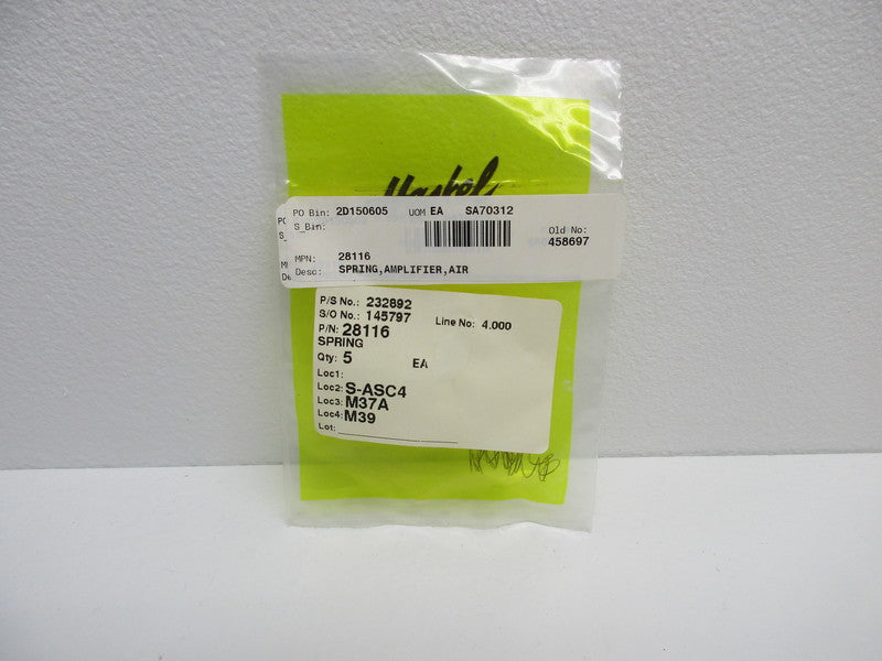 HASKEL 28116 AIR SPRING AMPLIFIER * NEW IN FACTORY BAG *