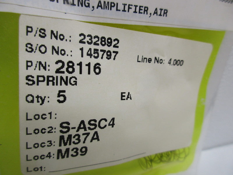 HASKEL 28116 AIR SPRING AMPLIFIER * NEW IN FACTORY BAG *