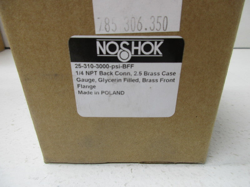 NOSHOK 25-310-3000-PSI-BFF 0-3000PSI NSMP