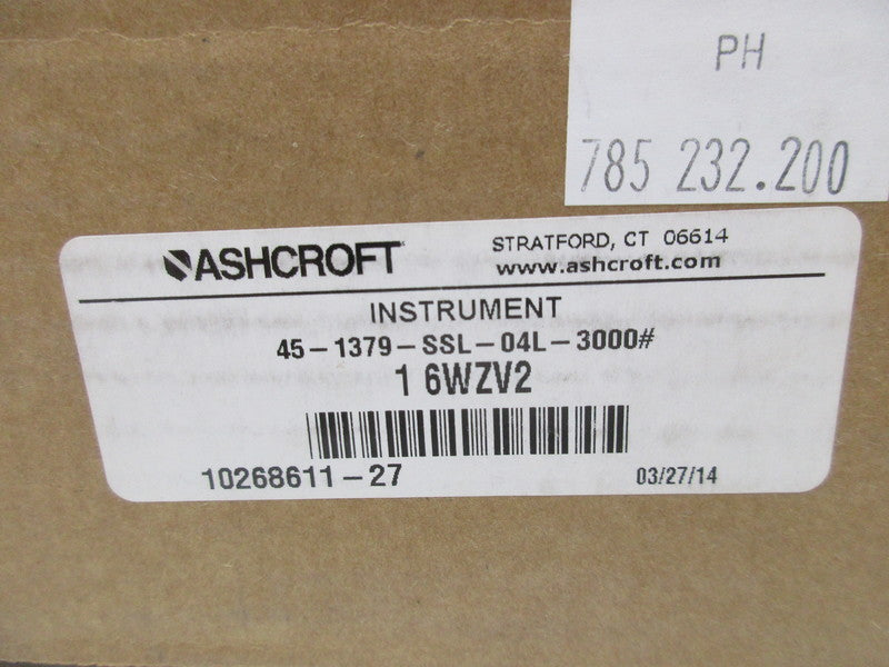 ASHCROFT 45-1379-SSL-04L-3000#  NSMP