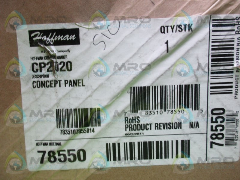 HOFFMANN CP2020 CONCEPT PANEL BACK PLATE * FACTORY SEALED *