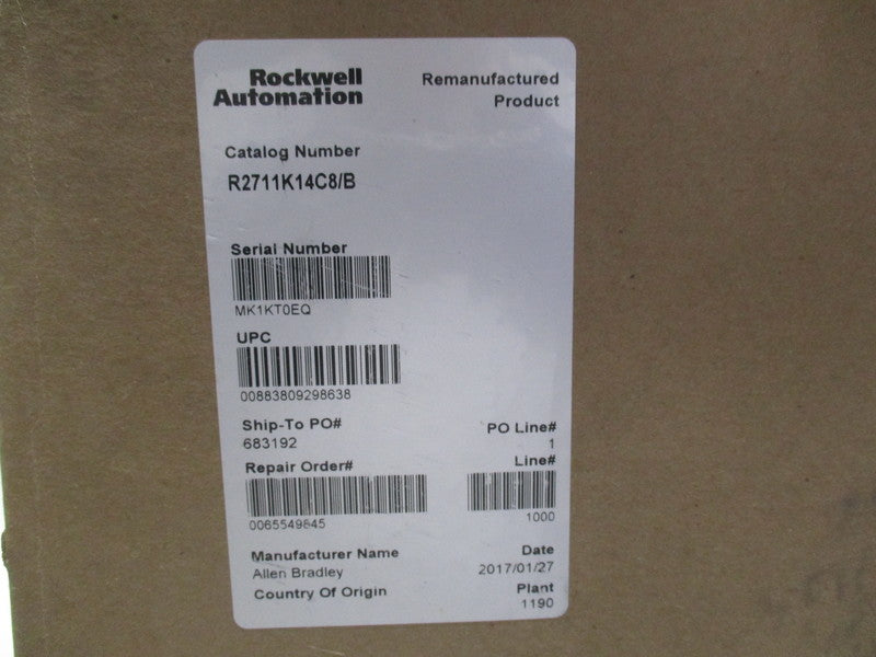 ALLEN BRADLEY 2711-K14C8X SER. B F/W 4.41 * REMANUFACTURED *