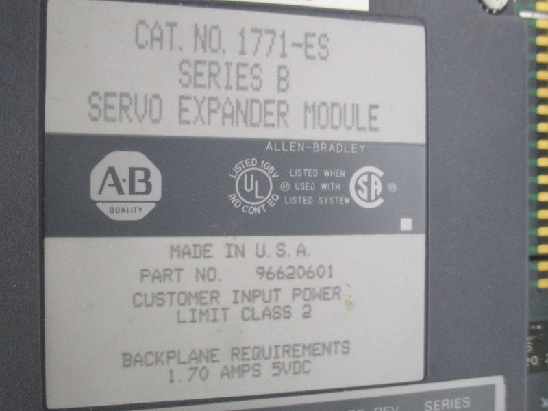 ALLEN BRADLEY 1771-ES SER. B F/W J * REMANUFACTURED *