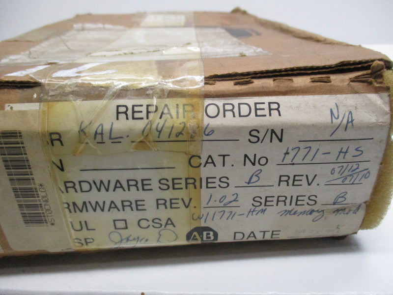 ALLEN BRADLEY 1771-HS SER. B F/W 1.08 * REMANUFACTURED *