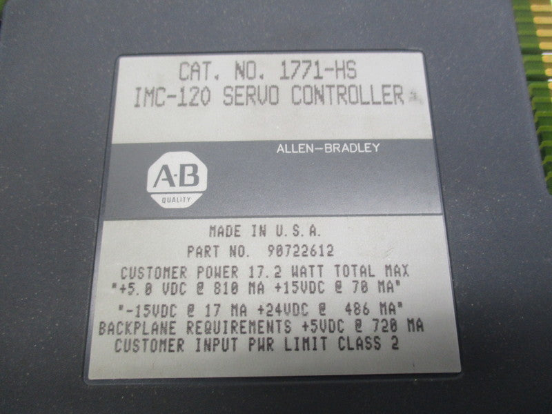 ALLEN BRADLEY 1771-HS SER. B F/W 1.08 * REMANUFACTURED *