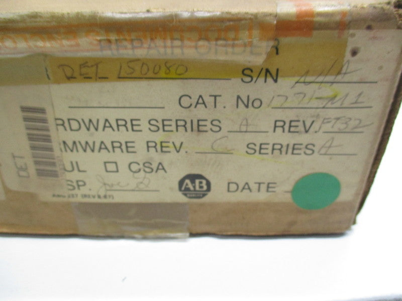 ALLEN BRADLEY 1771-M1 SER. A F/W C * REMANUFACTURED *