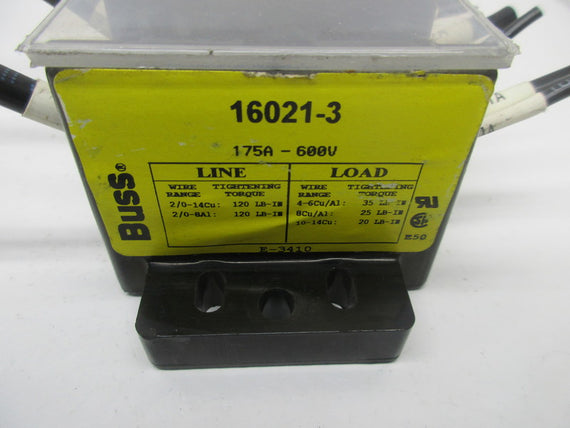 BUSSMANN 16021-3 POWER TERMINAL BLOCK * USED *