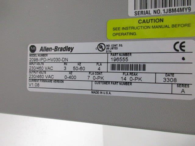 ALLEN BRADLEY 2098-IPD-HV030-DN SER.A NSMP