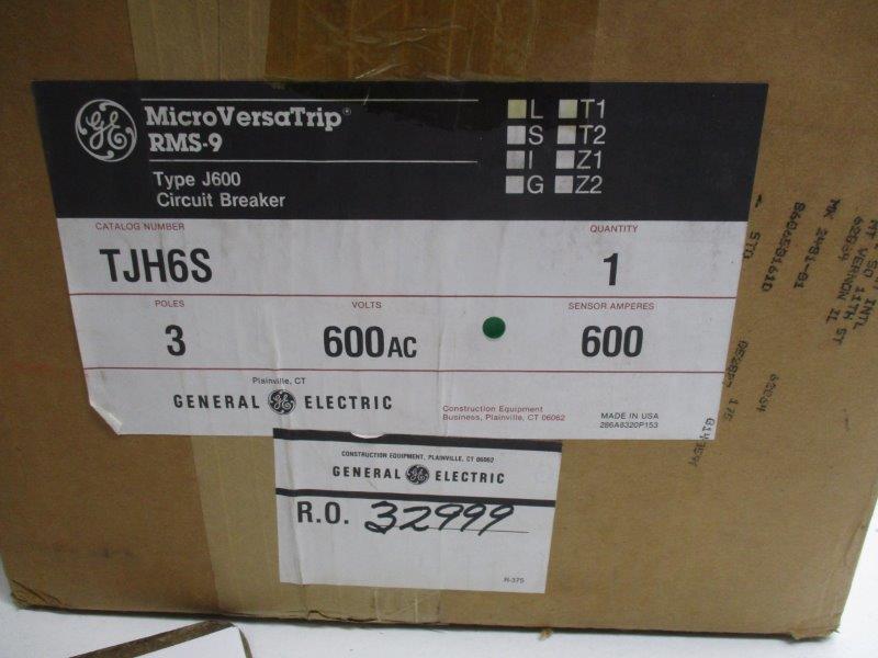 GENERAL ELECTRIC TJH6S W/ RMS-9 TRIP UNIT REMAN