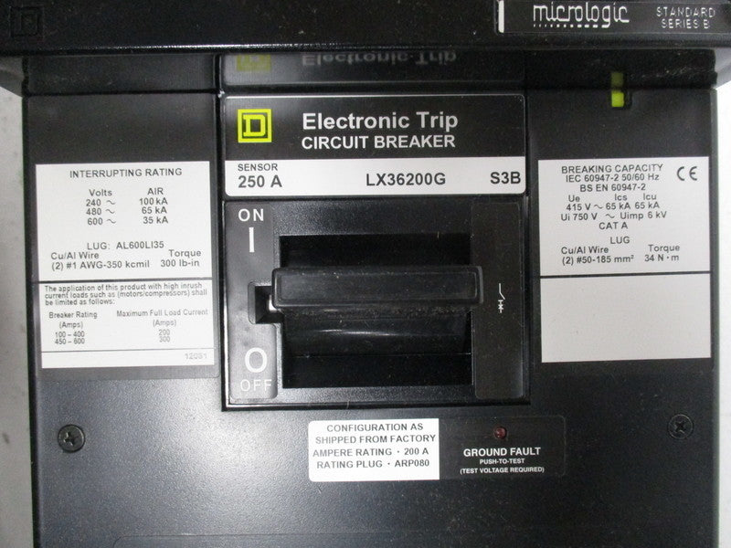 SQUARE D LX36200G NSMP