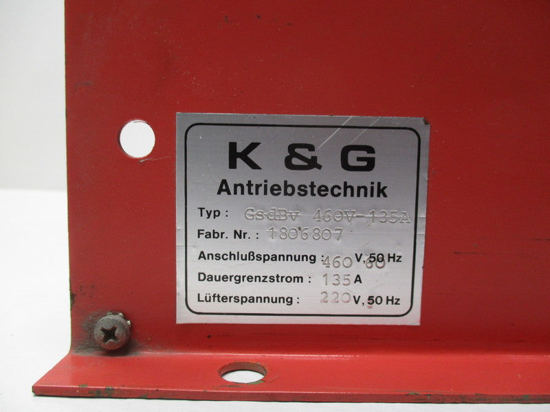 K&G ANTRIESTECHNIK GSDBV (AS PICTURED) UNMP
