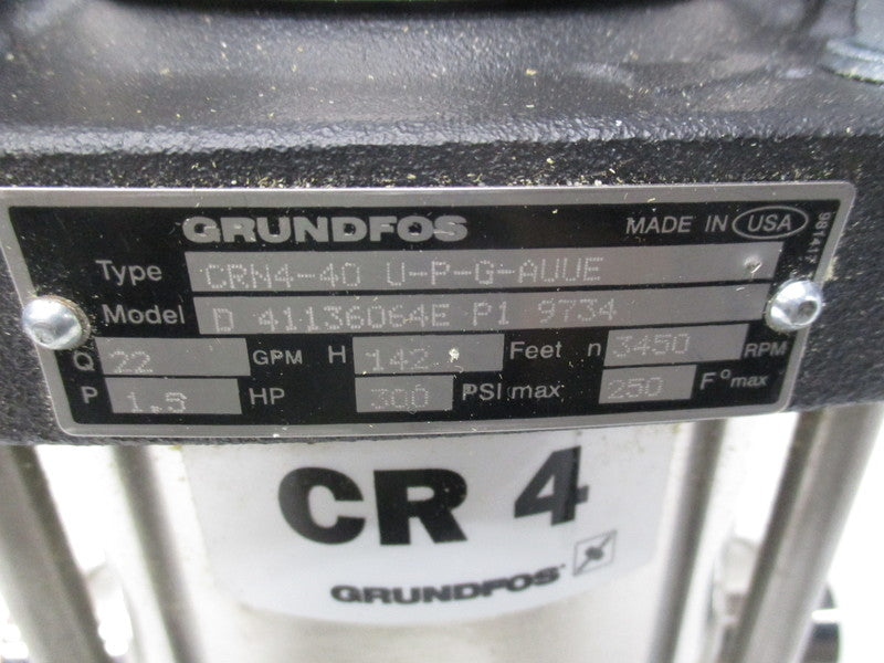 GRUNDFOS CRN4-40 U-P-G-AUUE NSMP