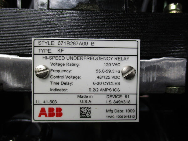 ABB 671B287A09 NSNP
