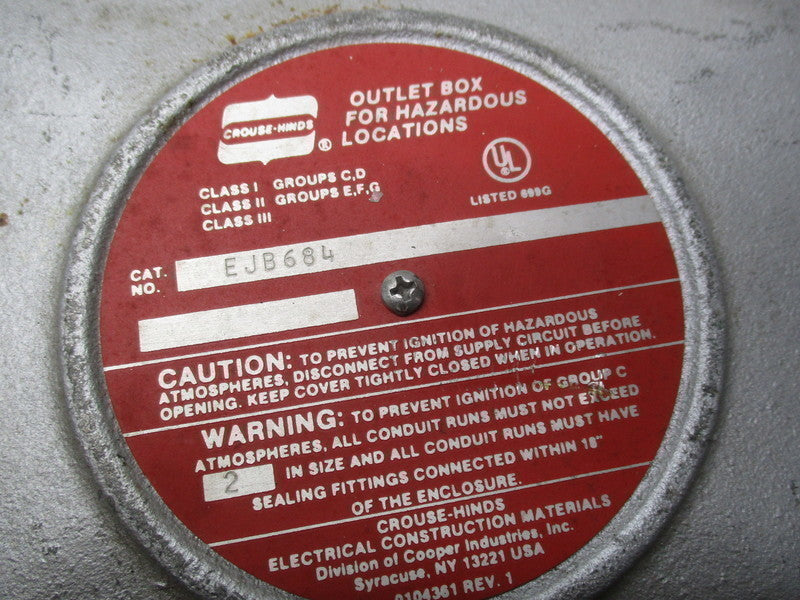 CROUSE-HINDS EJB684 NSNP