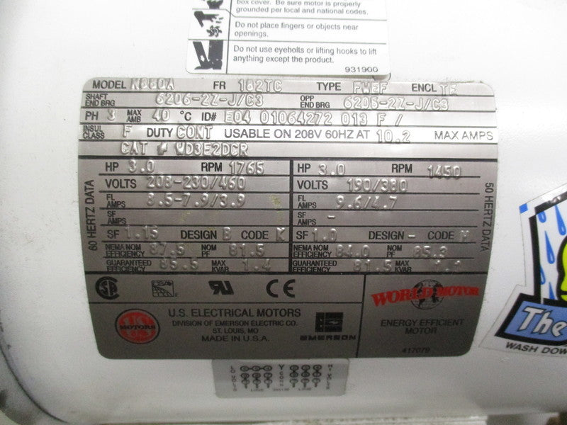 US MOTOR WD3E2DCR (AS PICTURED) NSNP