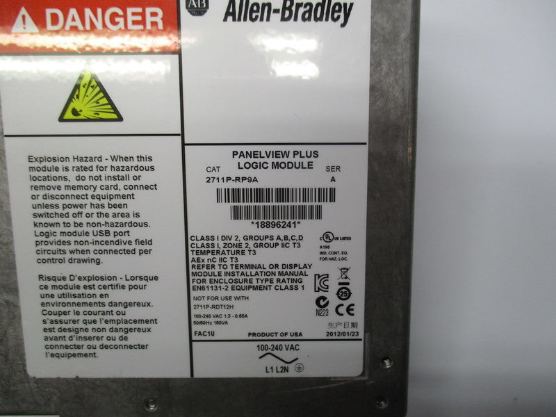 ALLEN BRADLEY 2711P-RP9A SER. A NSNP