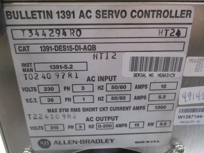 ALLEN BRADLEY 1391-DES15-DI-AQB NSNP