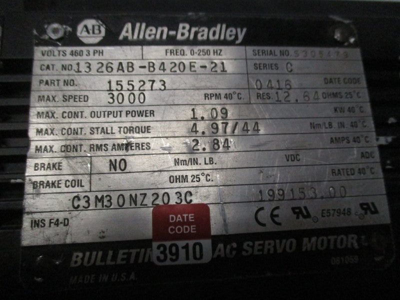 ALLEN BRADLEY 1326AB-B420E-21 SER. C UNMP