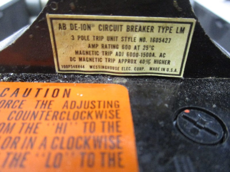 WESTINGHOUSE 600VAC 1200A LM3600 REMAN