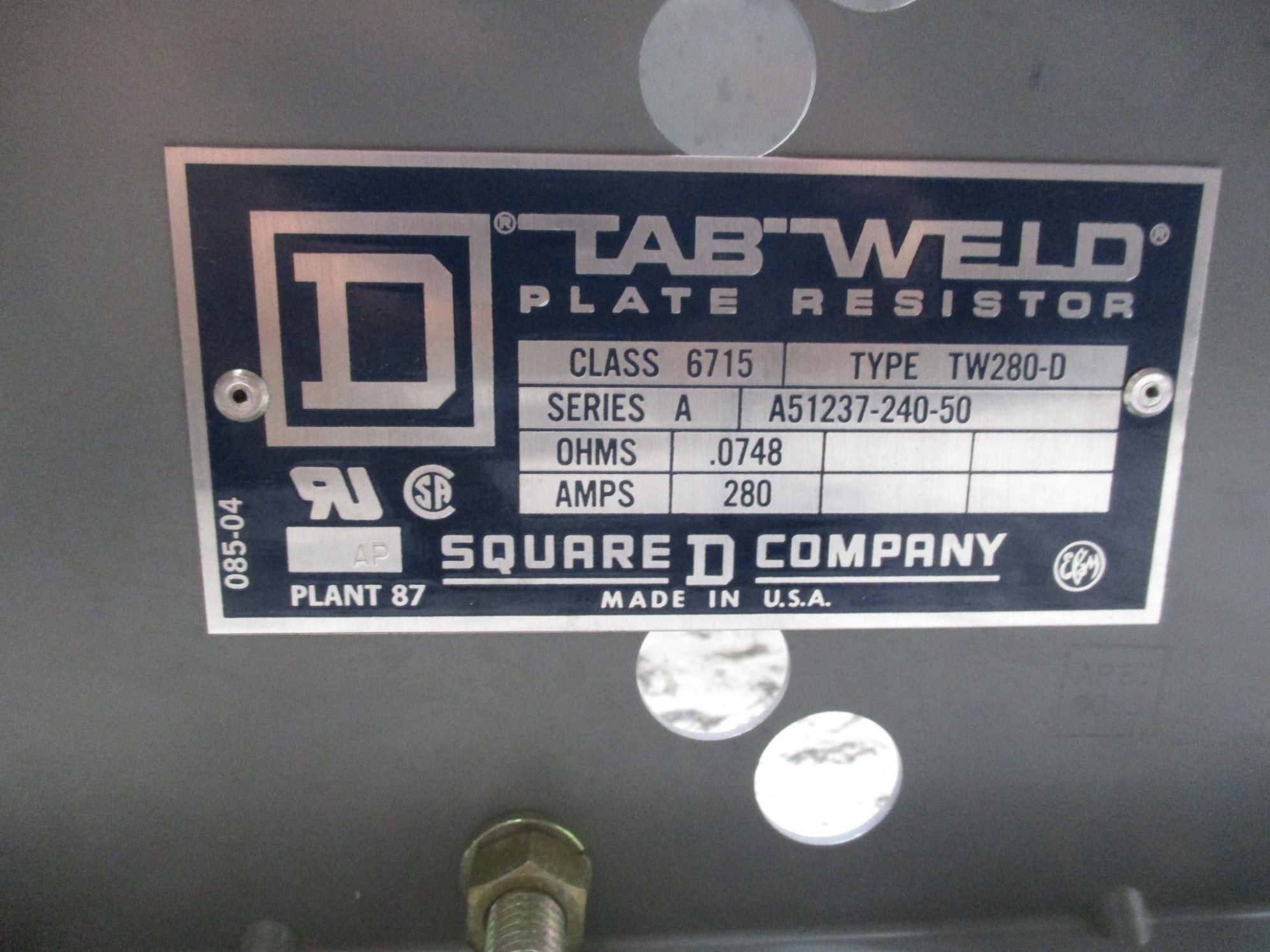 SQUARE D 6715TW280D NSNP